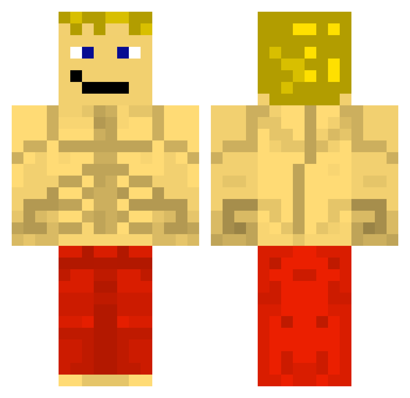 ohcostaa Minecraft skin, front and back view