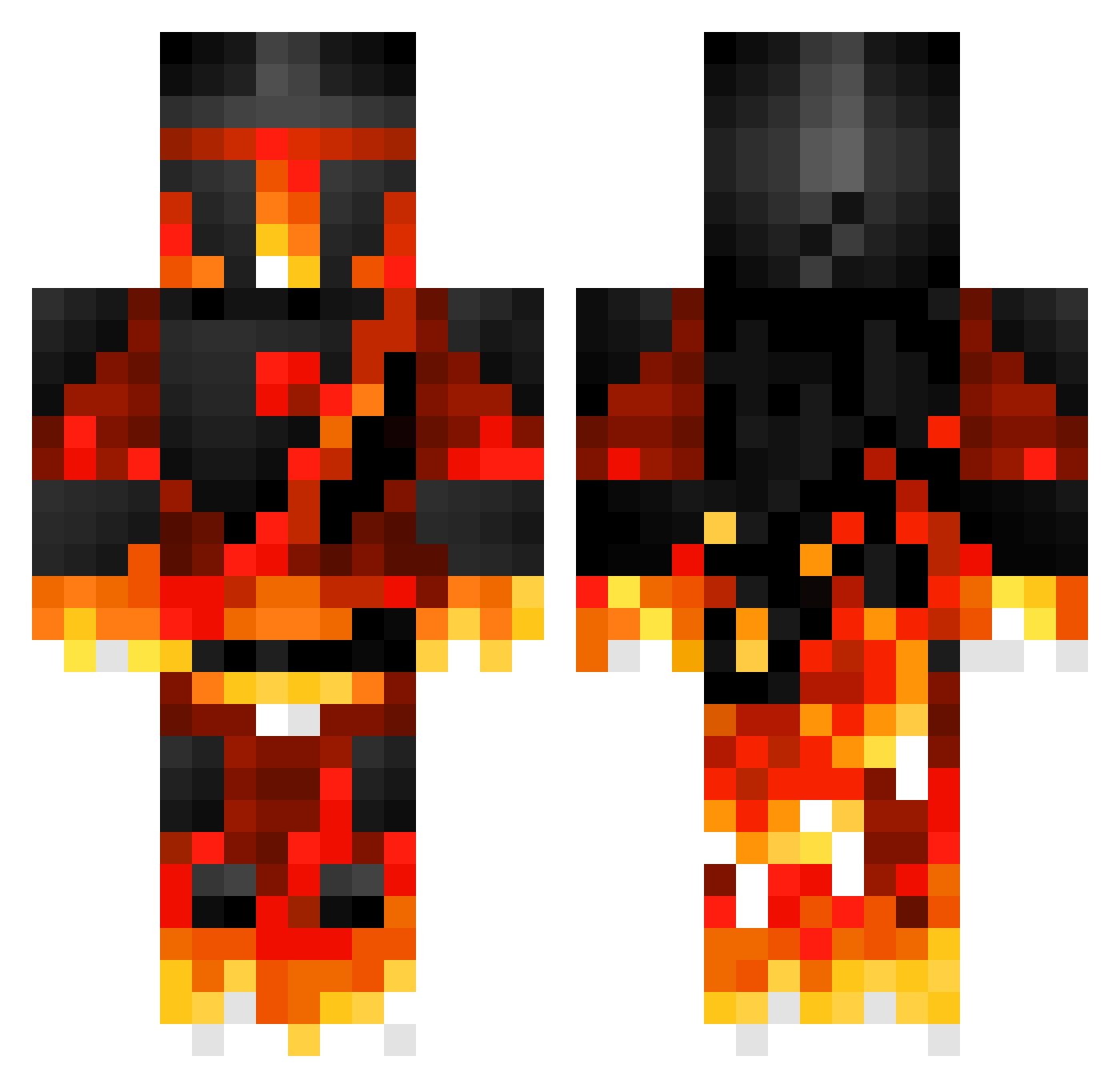 iNveiN Minecraft skin, front and back view
