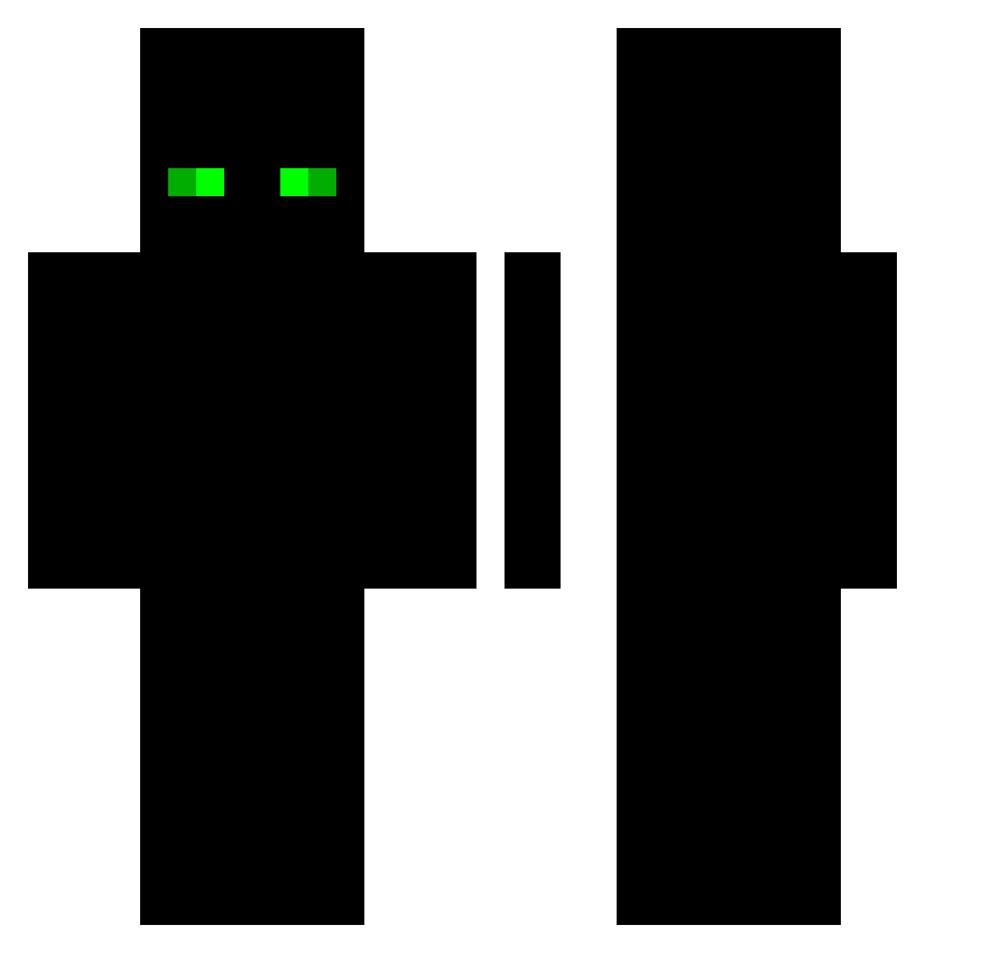 Wizu_pvp Minecraft skin, front and back view
