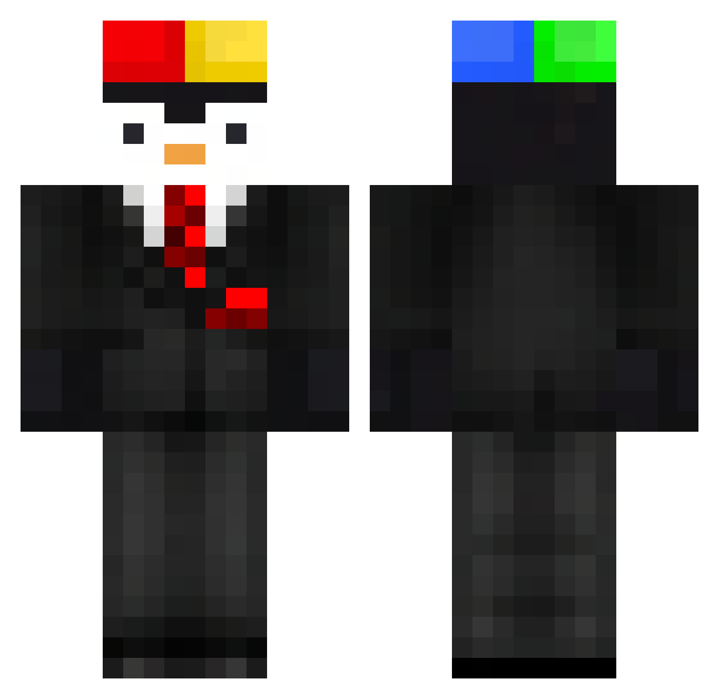 agusif322 Minecraft skin, front and back view