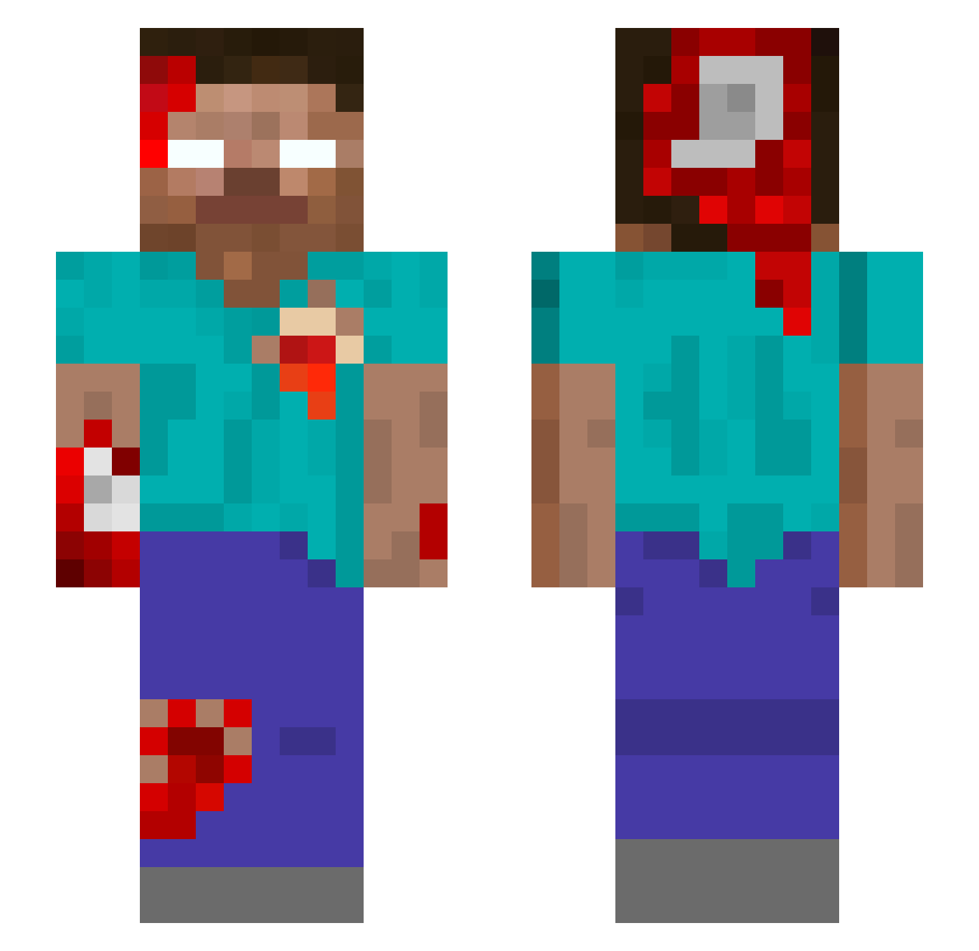 Billy Minecraft skin, front and back view