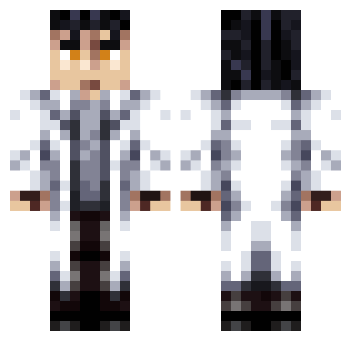 SteppingOnLegos Minecraft skin, front and back view