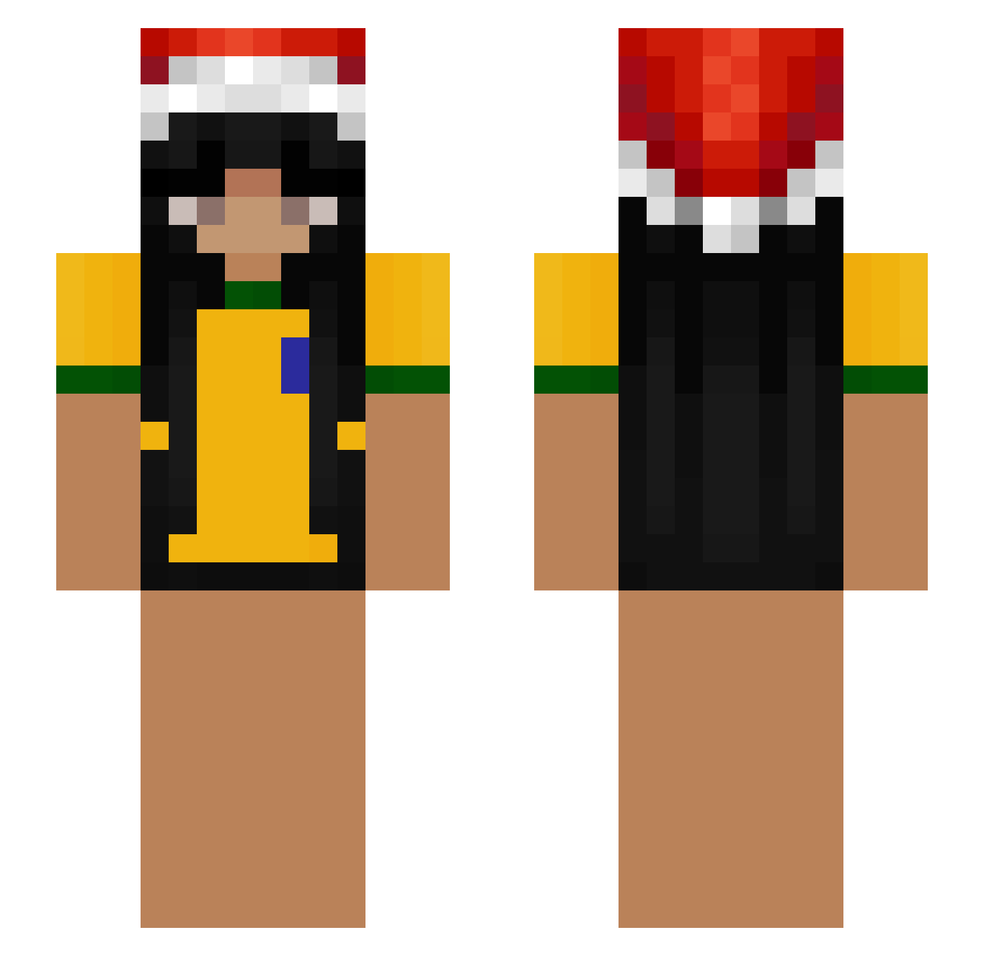 yasminbug Minecraft skin, front and back view