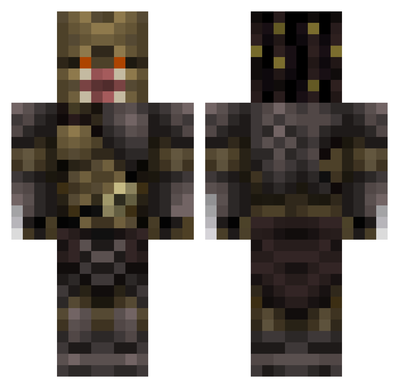 Predator6284 Minecraft skin, front and back view