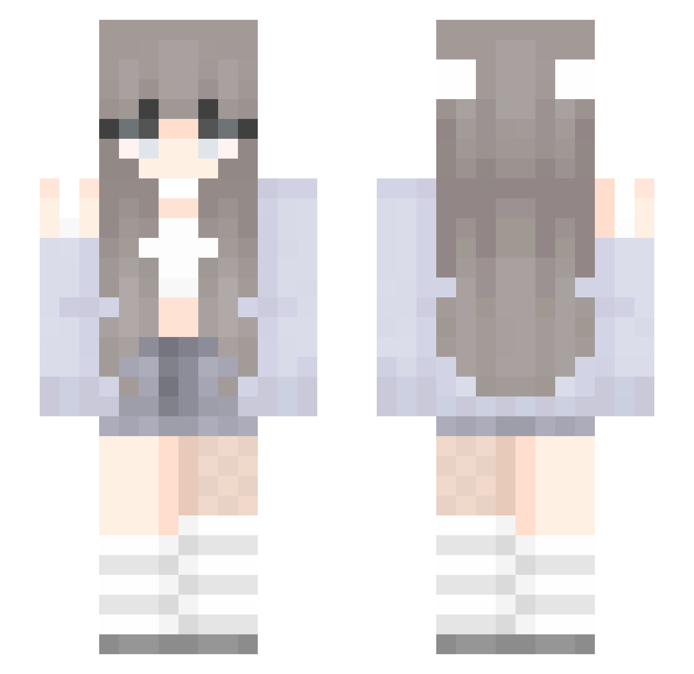 Xuanxuan_ Minecraft skin, front and back view
