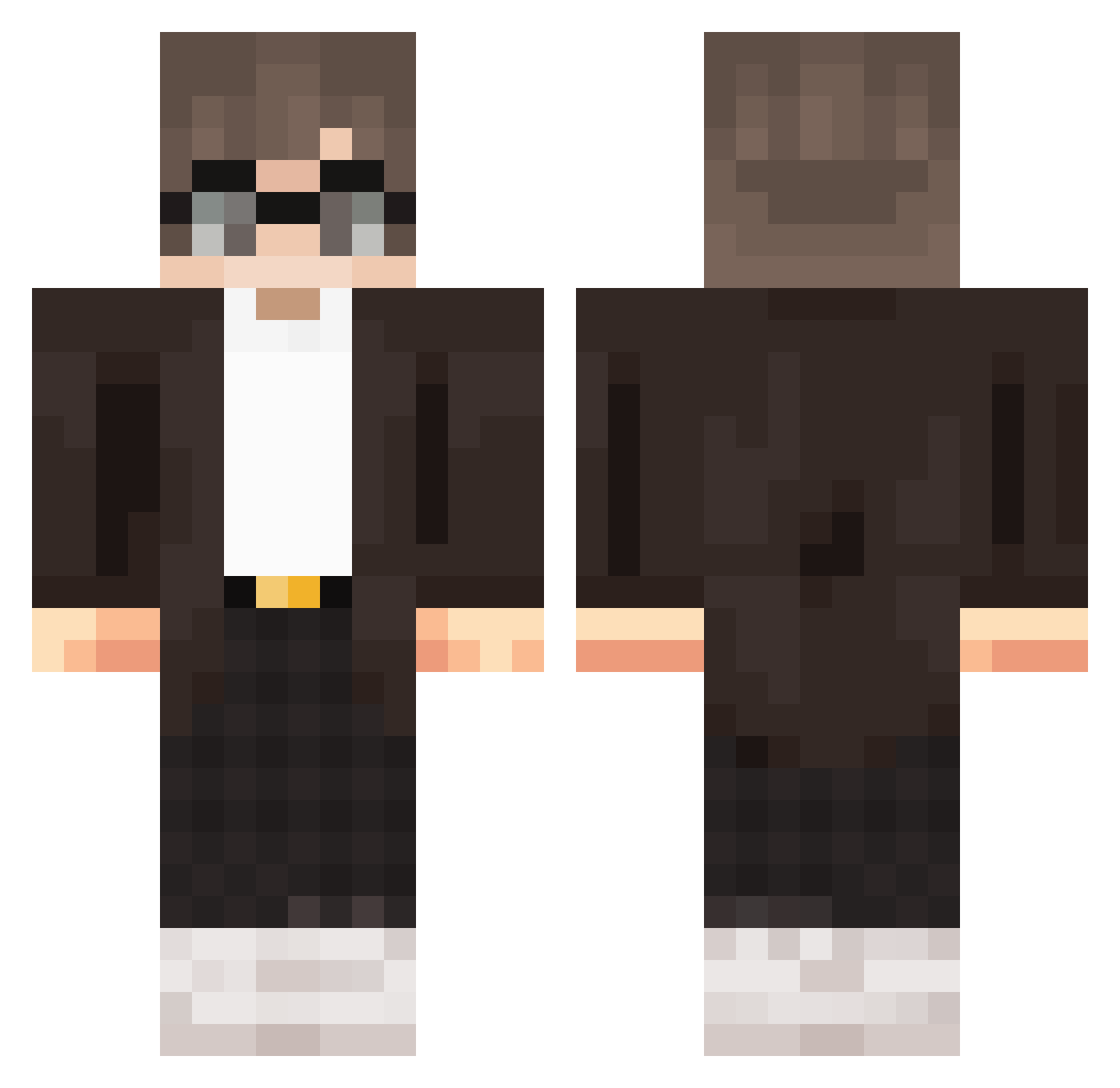 Yurial_ Minecraft skin, front and back view