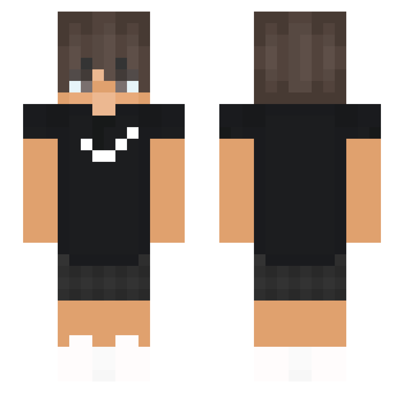 xJulek_YT Minecraft skin, front and back view