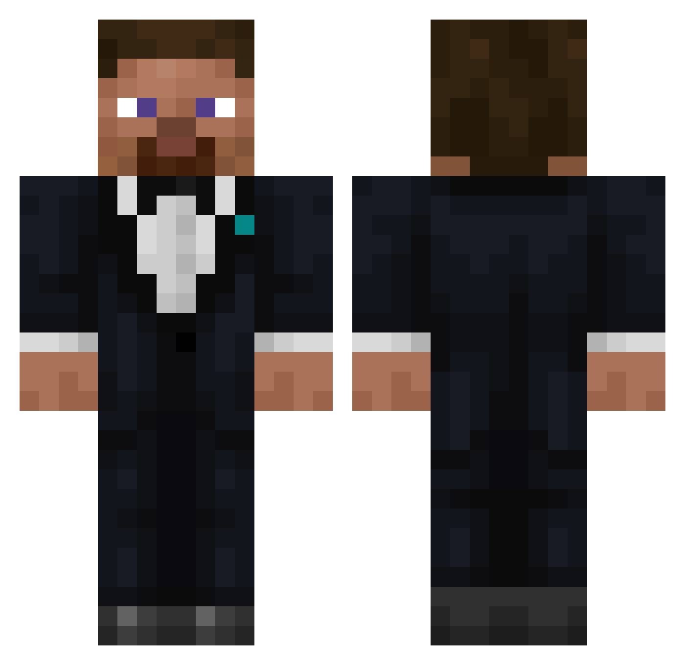 Awese Minecraft skin, front and back view