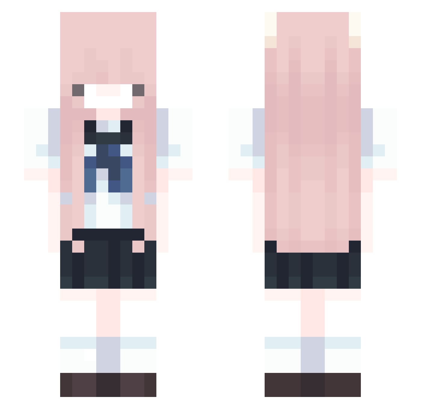 Zhaozhao_zi Minecraft skin, front and back view