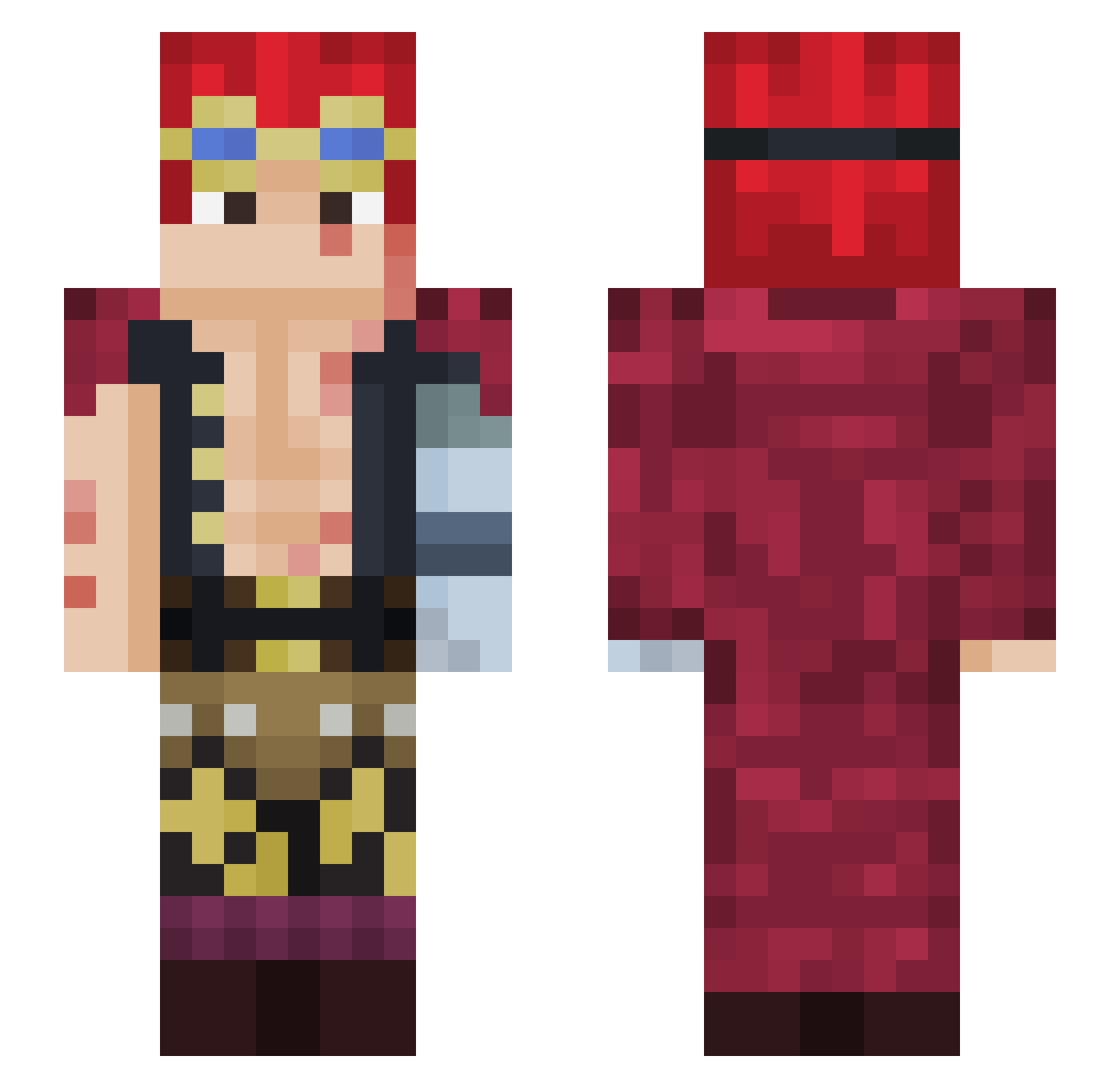 jojji321 Minecraft skin, front and back view
