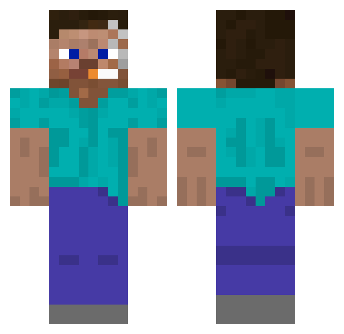 LinhCrestlp6UwU Minecraft skin, front and back view