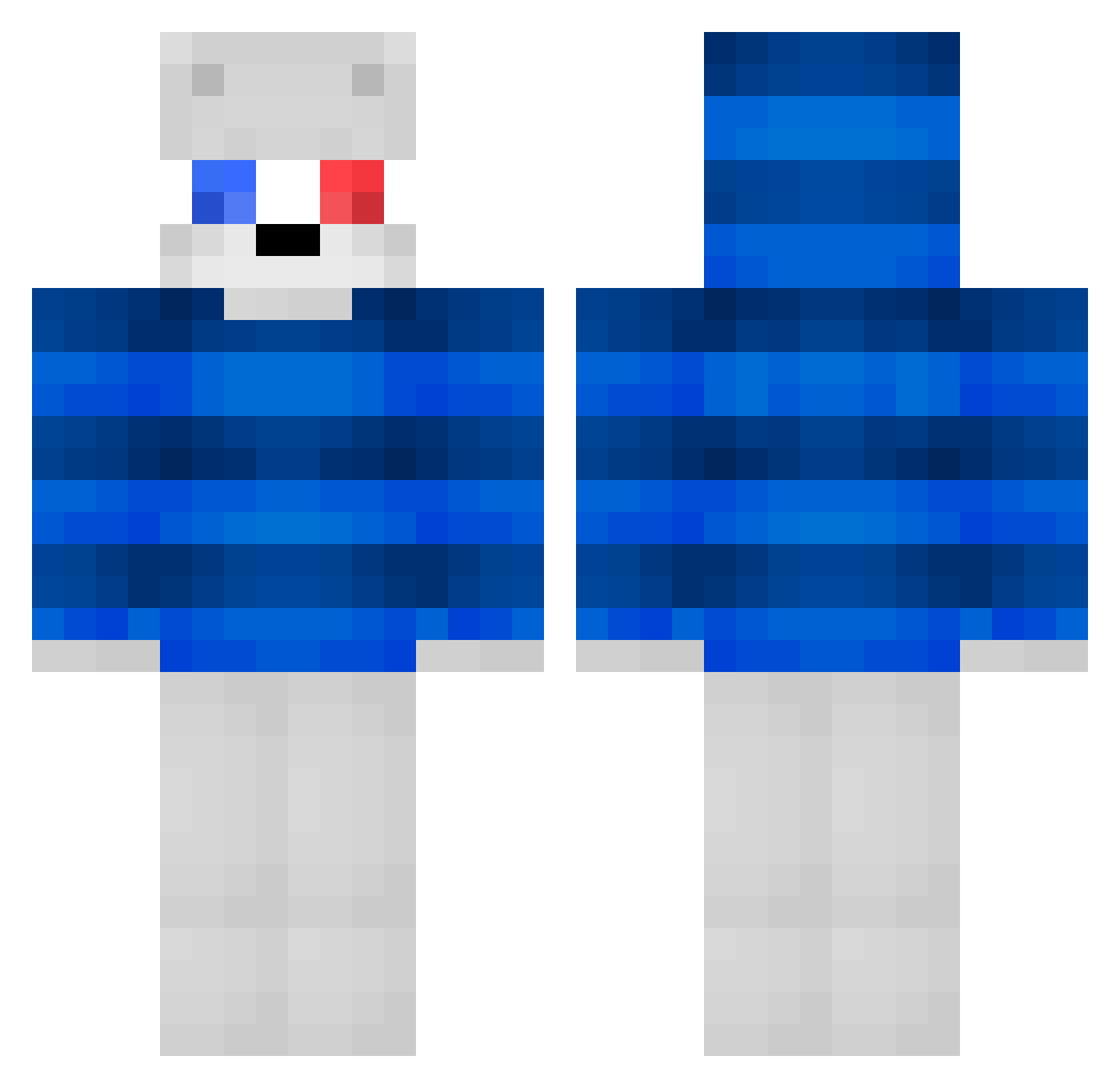 NeitoLP Minecraft skin, front and back view