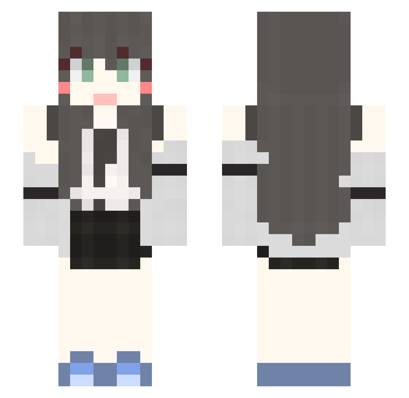 Hong_ato Minecraft skin, front and back view