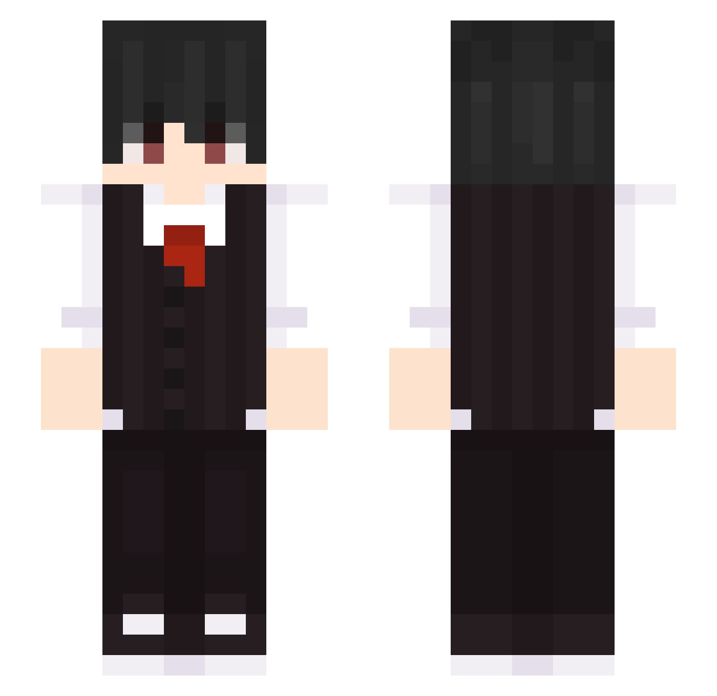 Potens04 Minecraft skin, front and back view