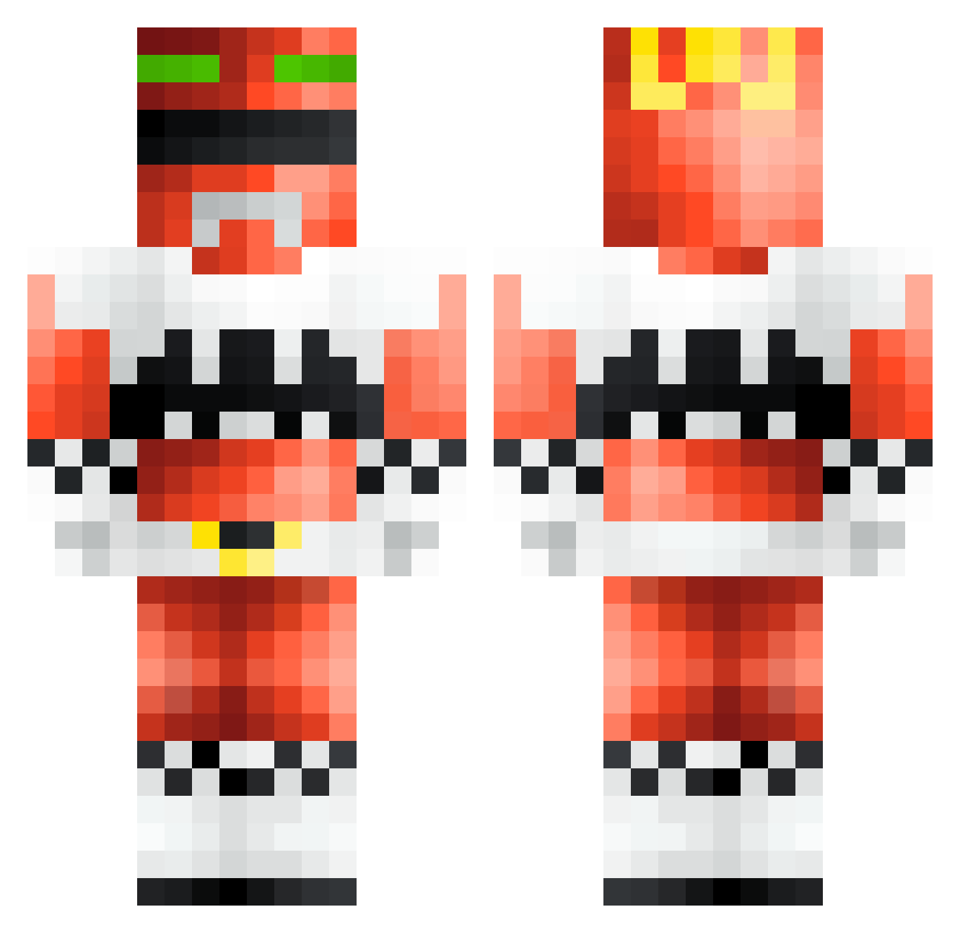 Wizard_Five Minecraft skin, front and back view