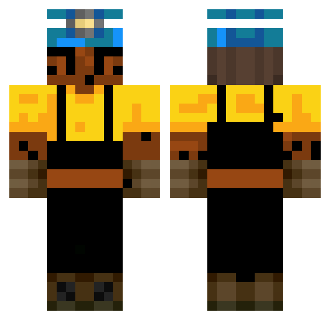comillas_a31 Minecraft skin, front and back view