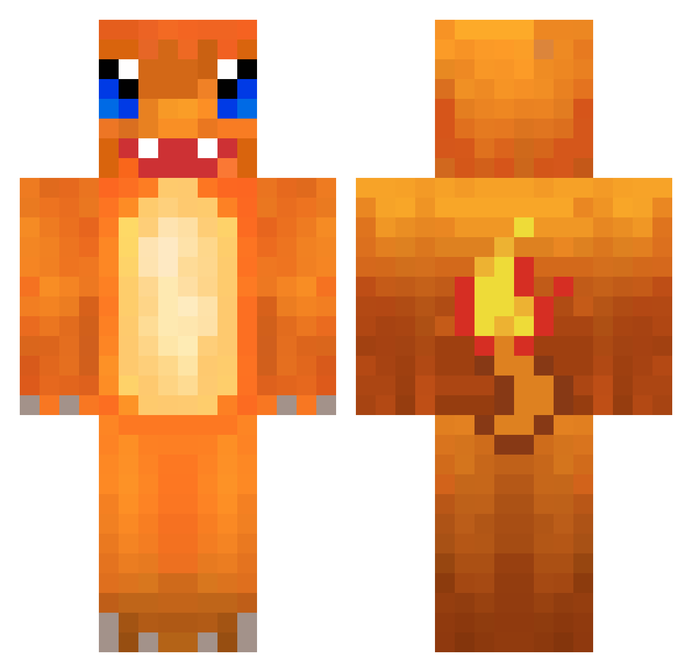 KimBab0613 Minecraft skin, front and back view