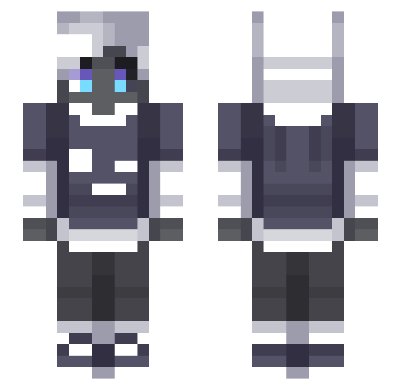 _Sotano_ Minecraft skin, front and back view