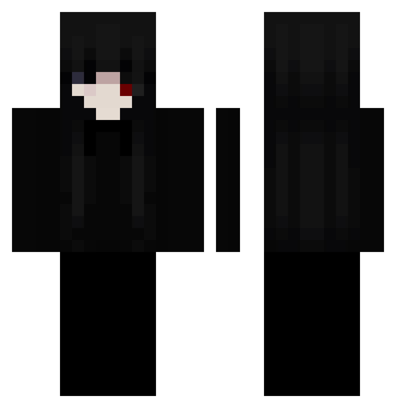 YeneeTrannny Minecraft skin, front and back view
