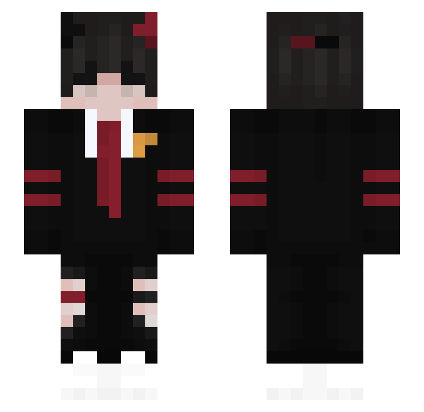 CanniPie Minecraft skin, front and back view