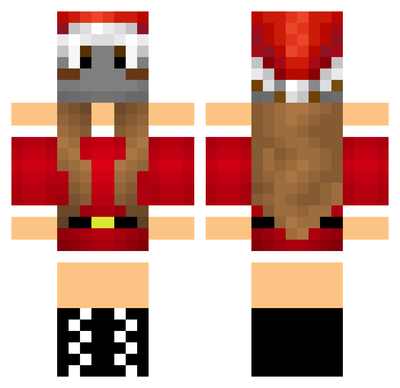 ZMCNikolai Minecraft skin, front and back view