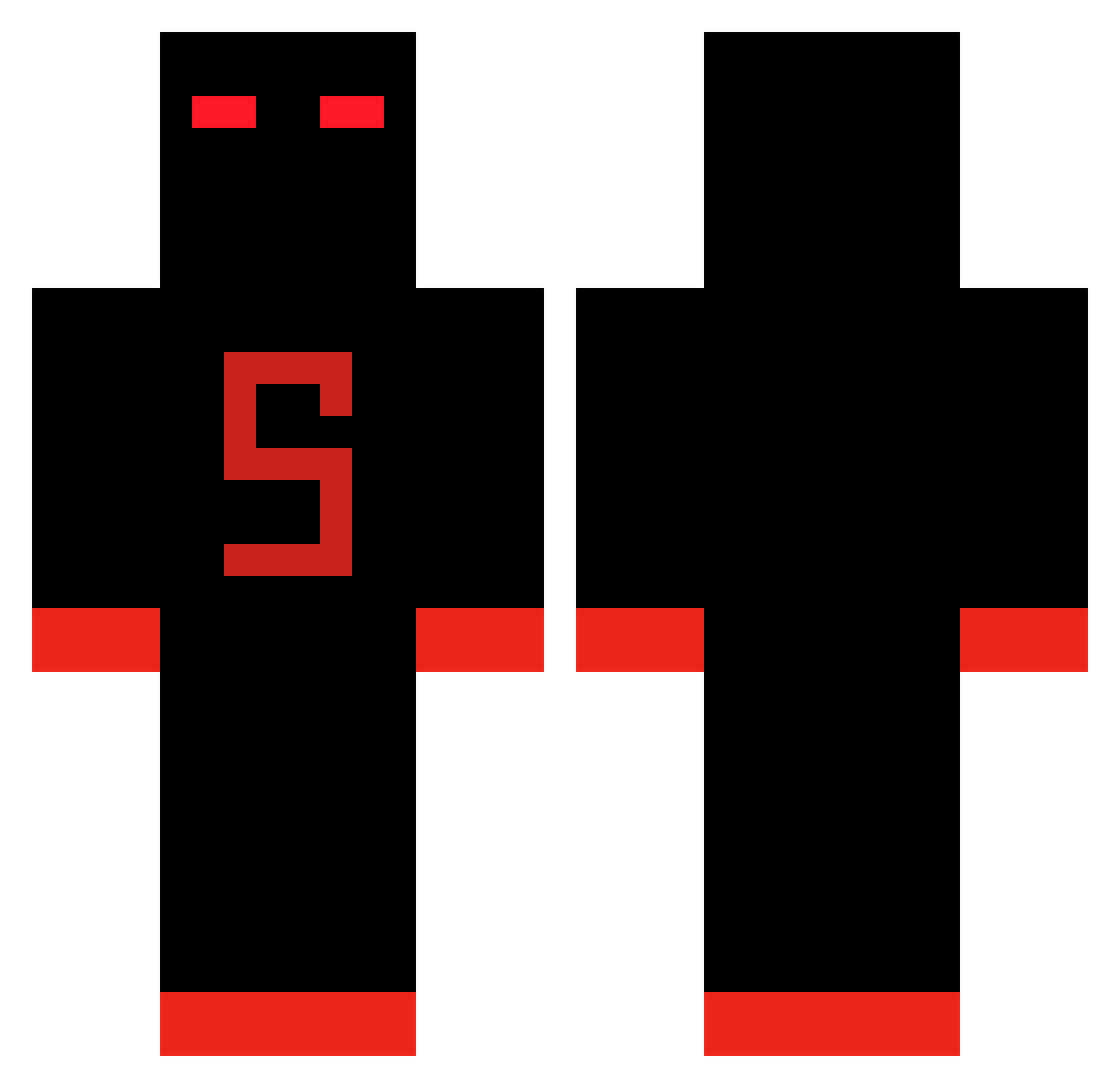 Sqorpion_ Minecraft skin, front and back view