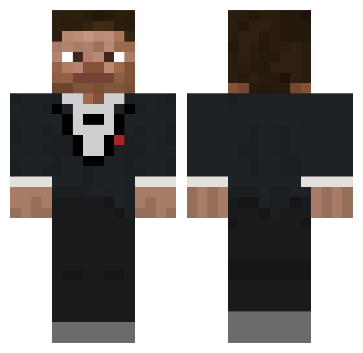 baenini Minecraft skin, front and back view