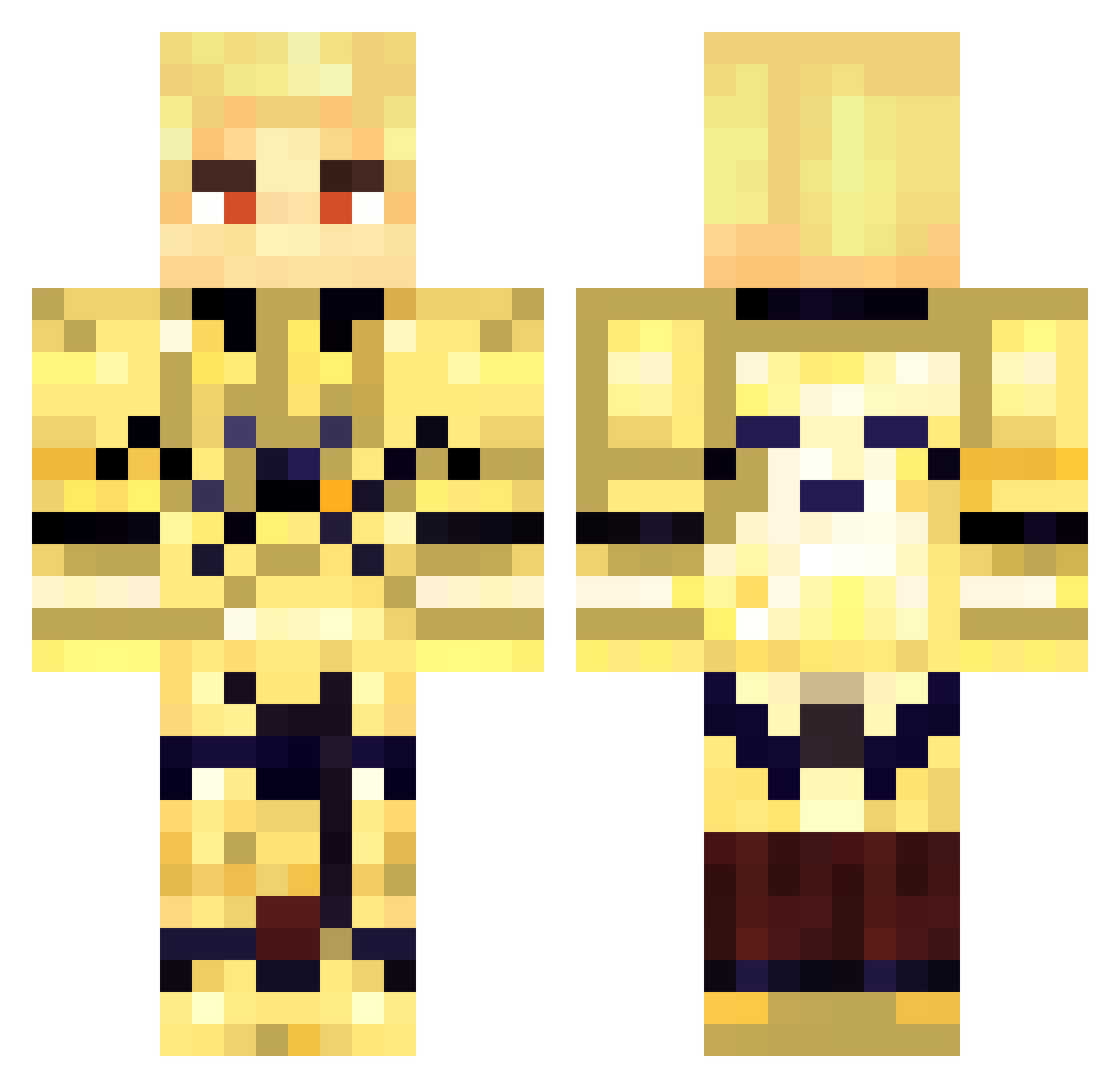 sotz33 Minecraft skin, front and back view