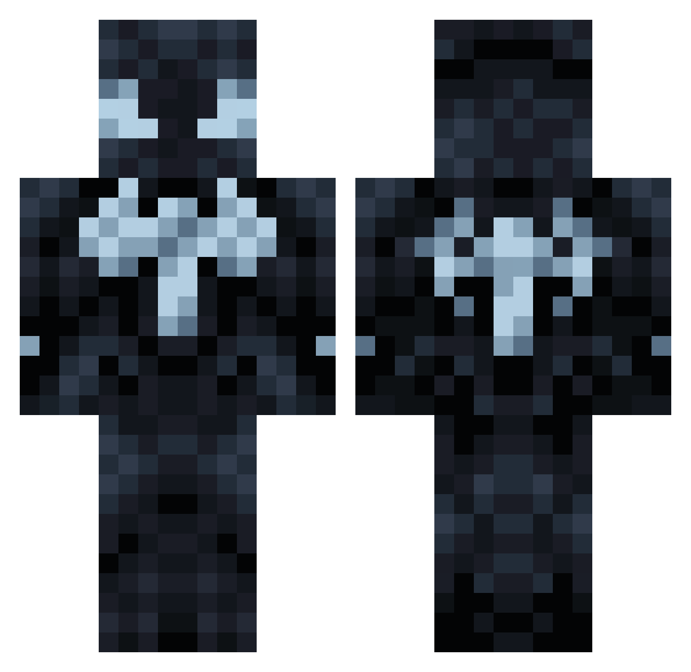 jlimpse Minecraft skin, front and back view