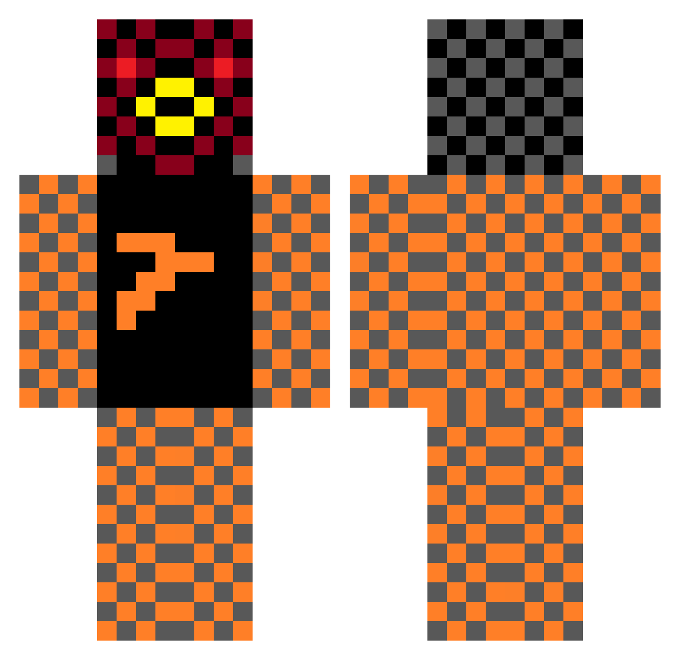 tabbycatcraft Minecraft skin, front and back view