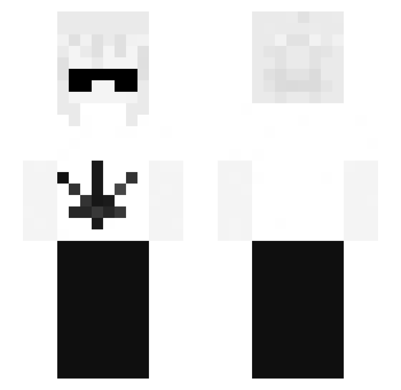 k3e6 Minecraft skin, front and back view