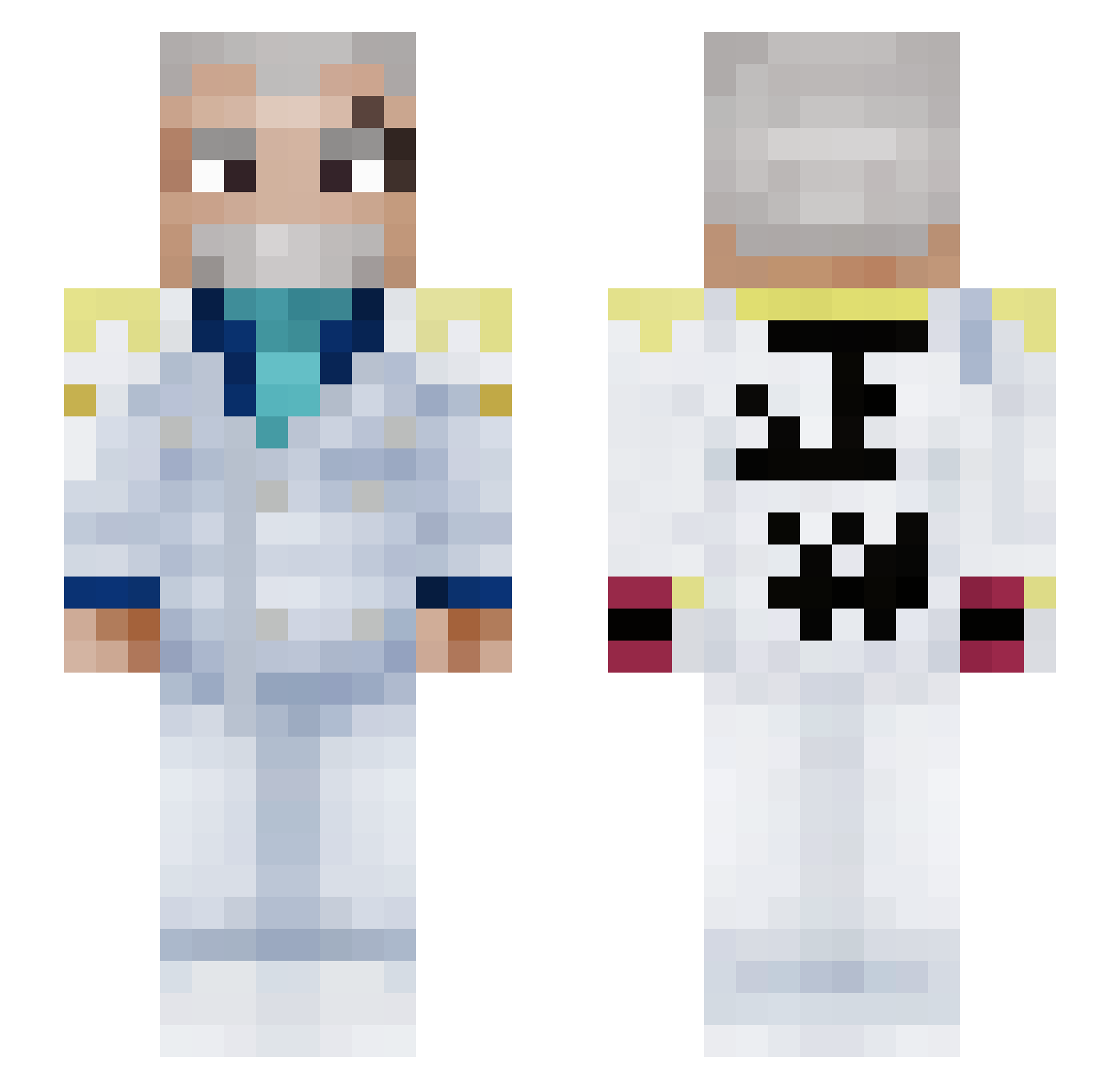 Rhaegal_ Minecraft skin, front and back view