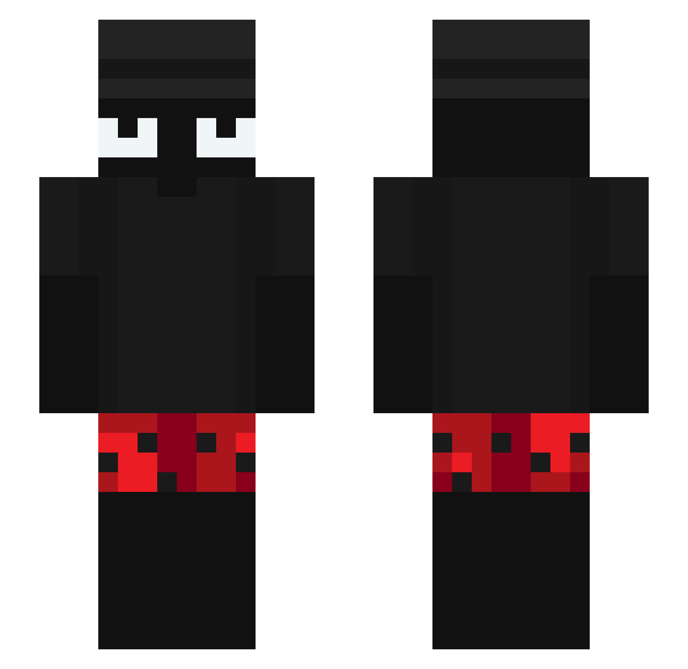 _Zephire Minecraft skin, front and back view