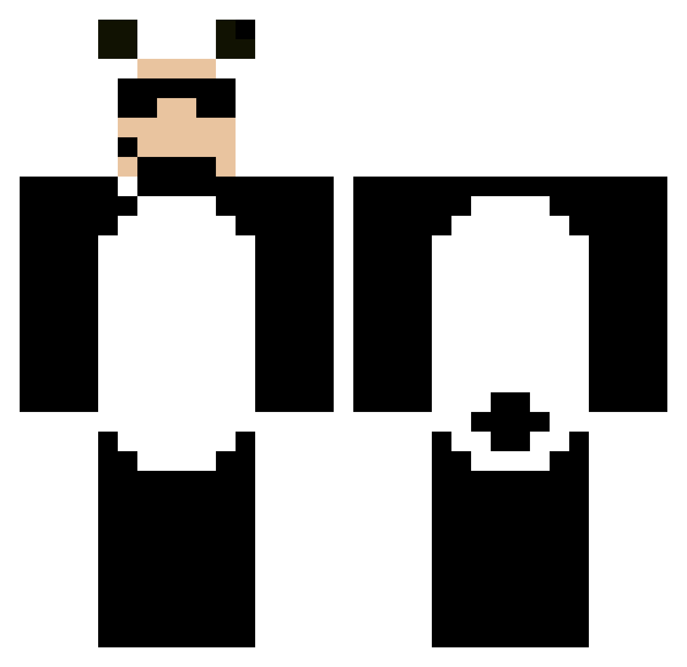 Radourme Minecraft skin, front and back view