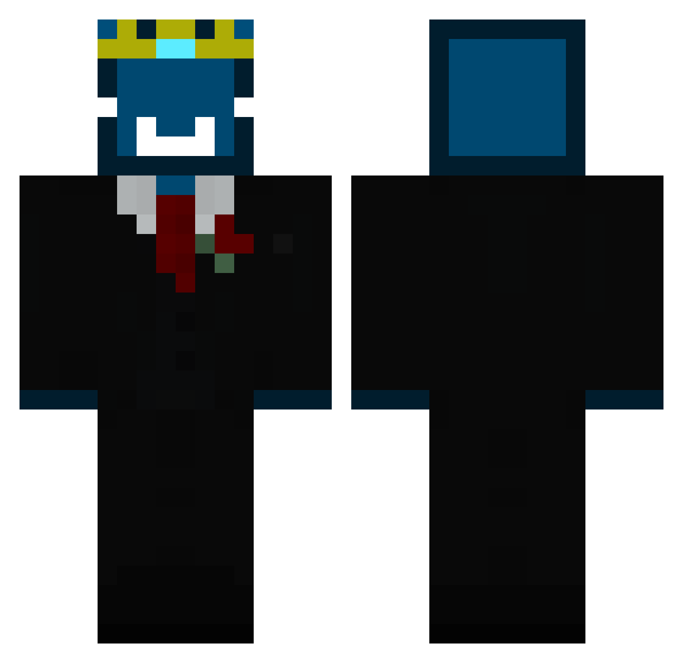 TaubiGHG Minecraft skin, front and back view