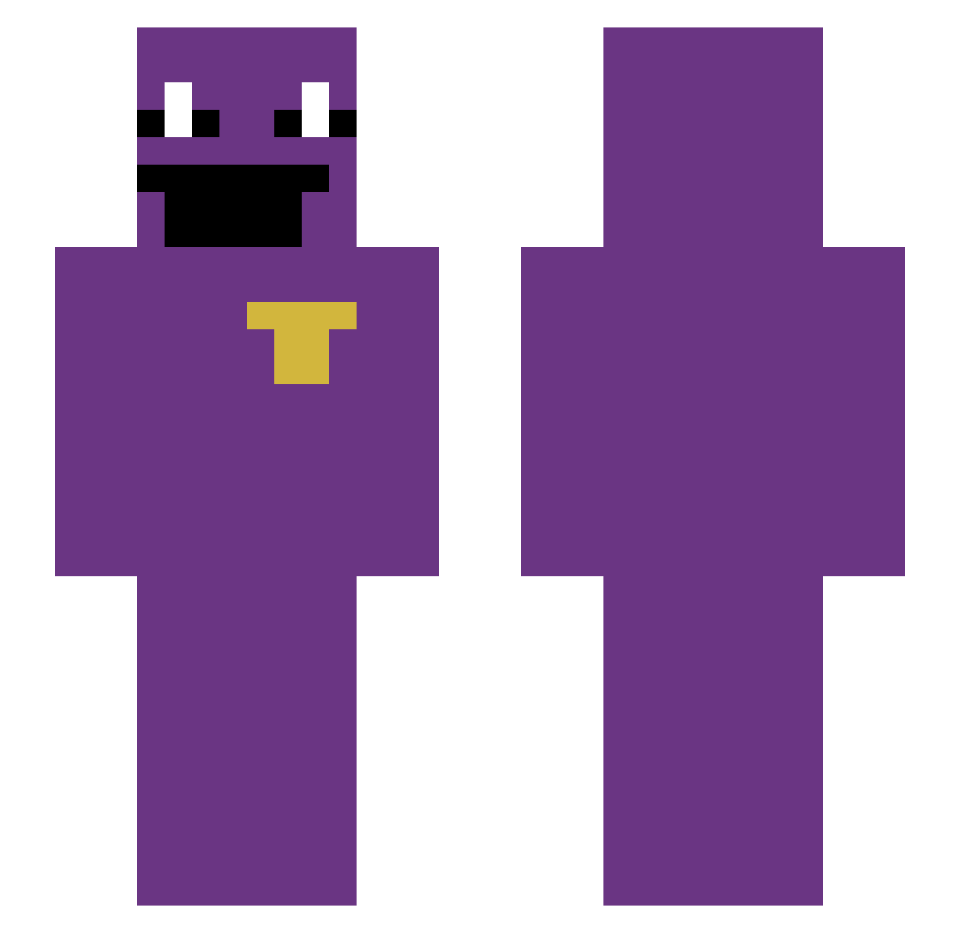 AceHoe Minecraft skin, front and back view