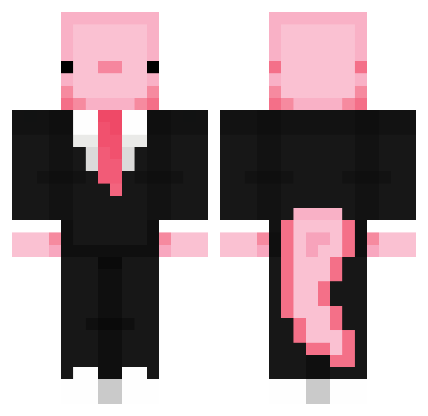 Latyiva Minecraft skin, front and back view