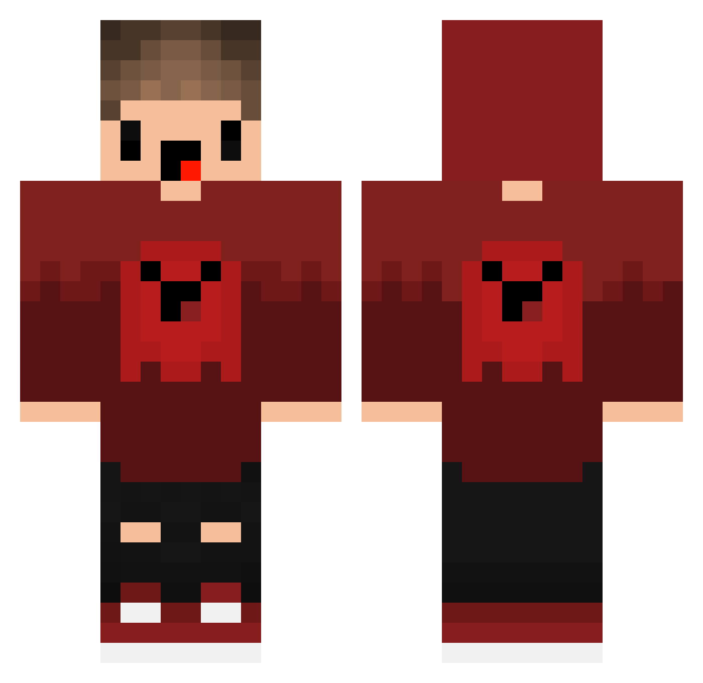 Preso0789 Minecraft skin, front and back view