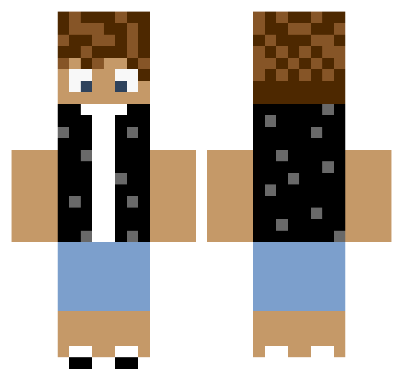 XxMARXIxX Minecraft skin, front and back view