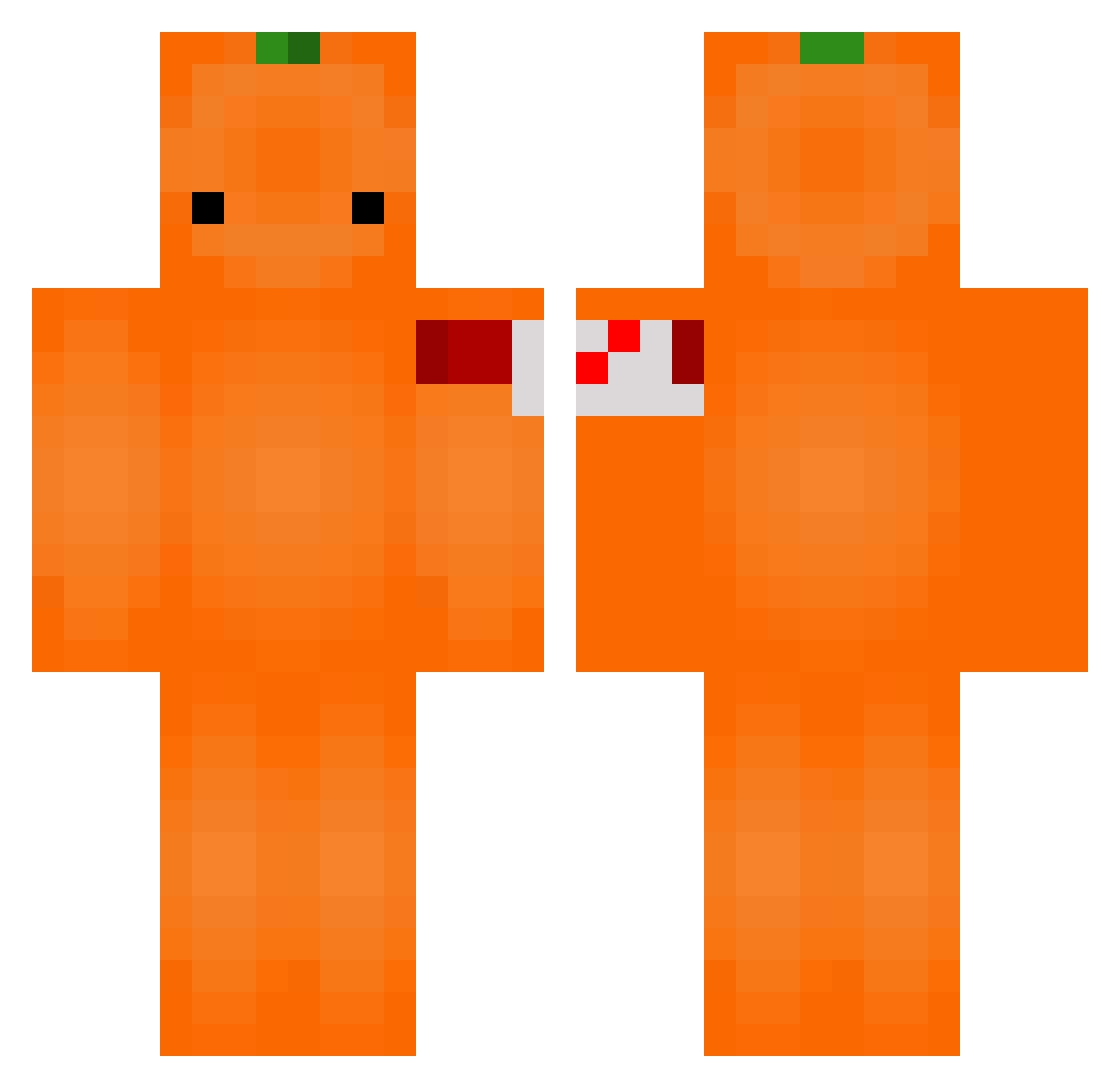 Aysberg Minecraft skin, front and back view