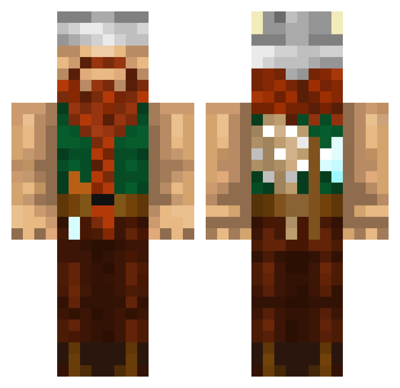 Think_Again Minecraft skin, front and back view