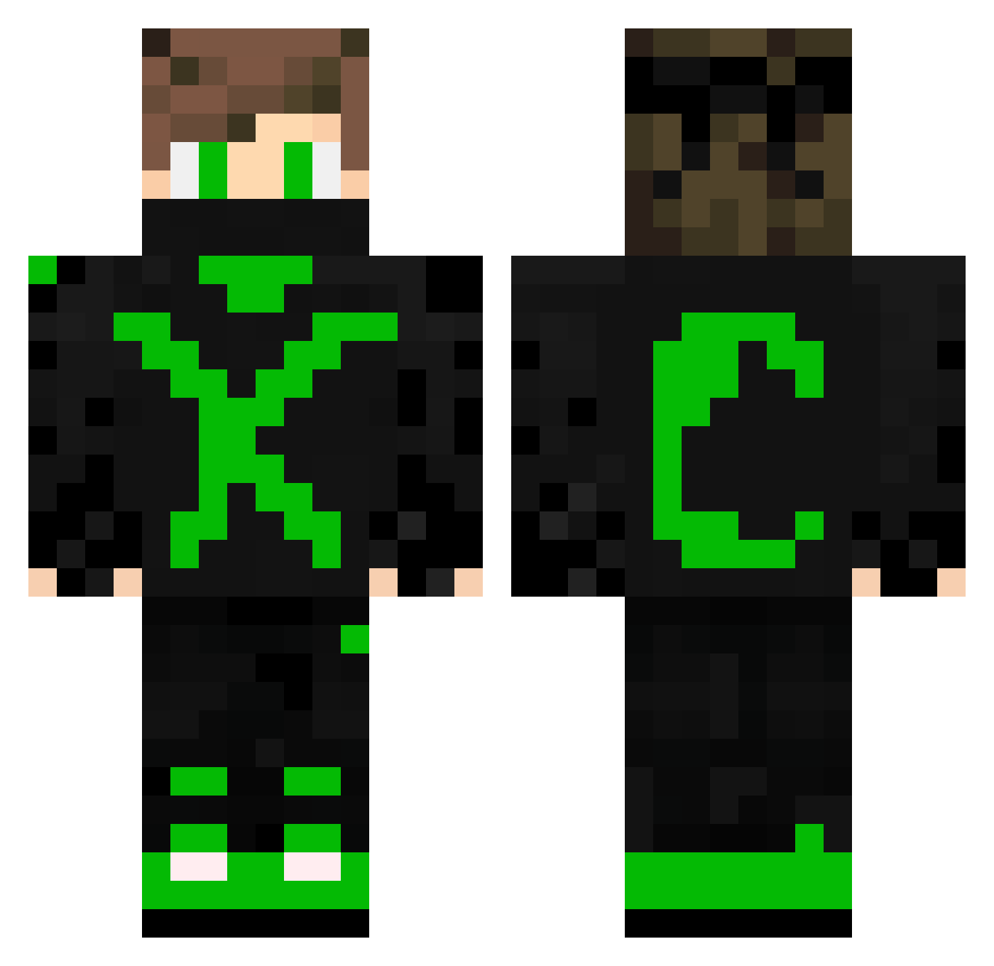 XColondoX Minecraft skin, front and back view