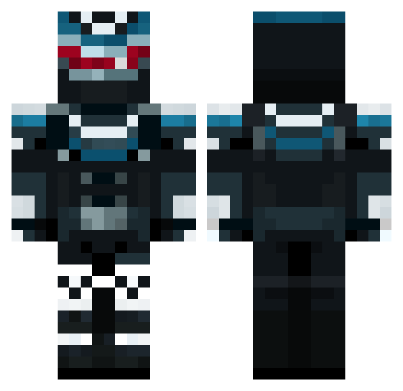 Himari_Kuma Minecraft skin, front and back view