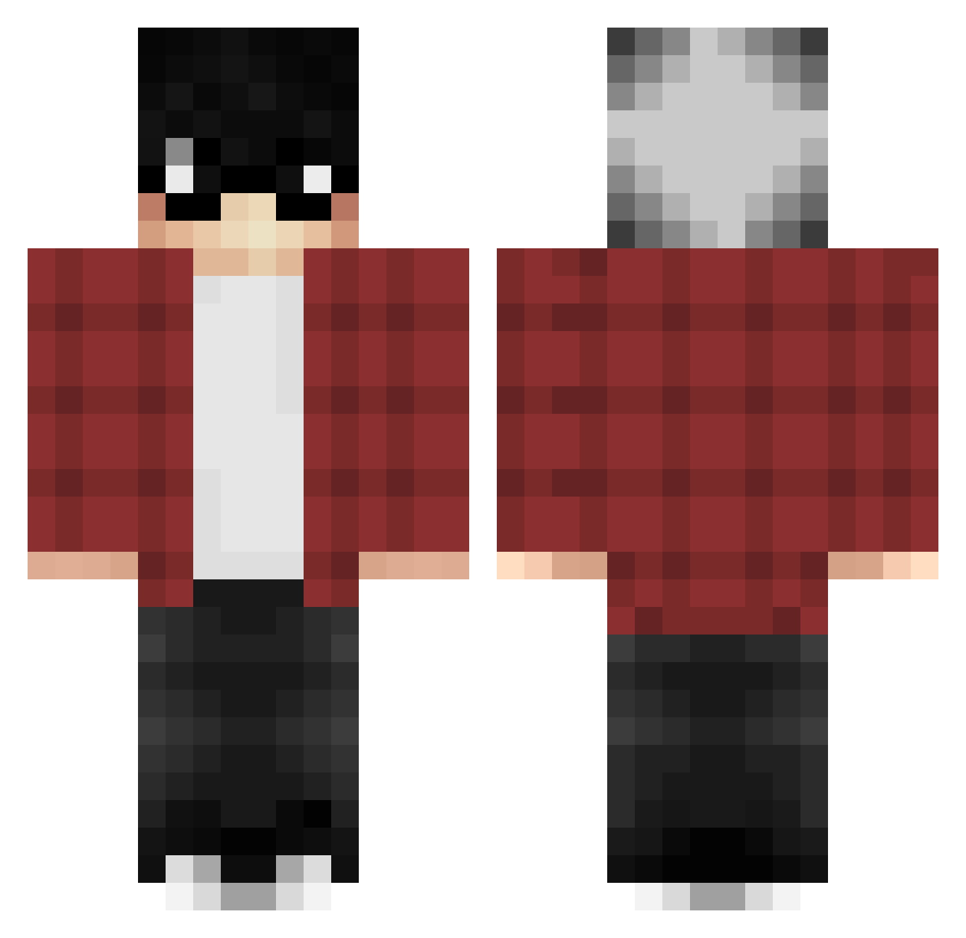 Miyazumi Minecraft skin, front and back view