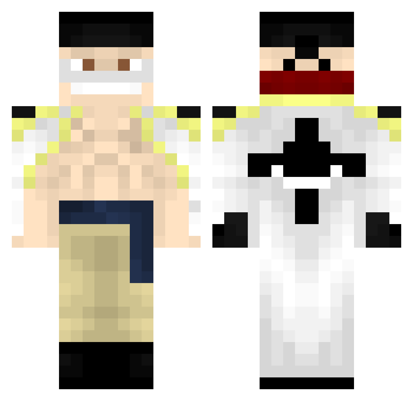 xXxC0ckShckerxXx Minecraft skin, front and back view