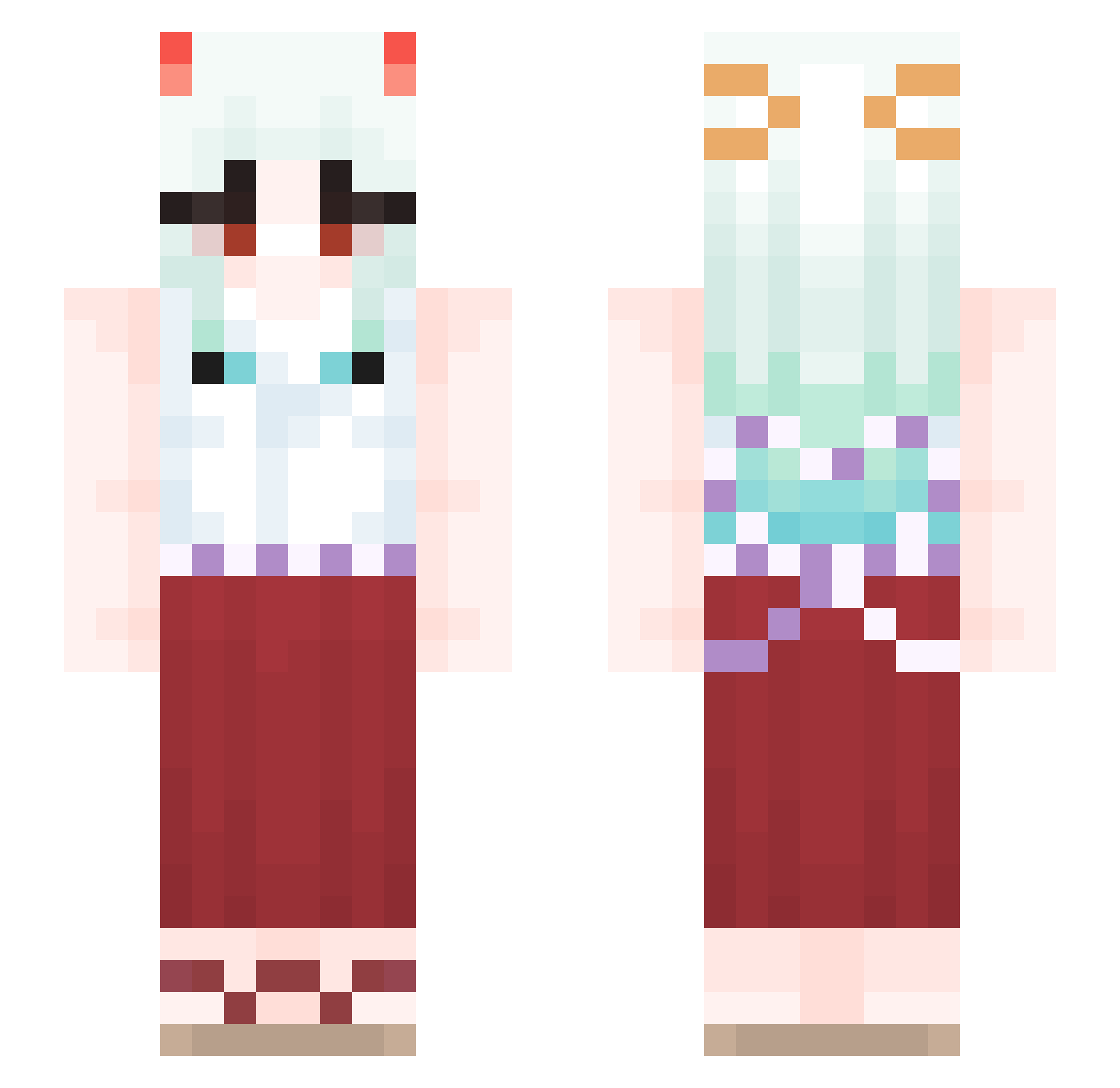 3028 Minecraft skin, front and back view