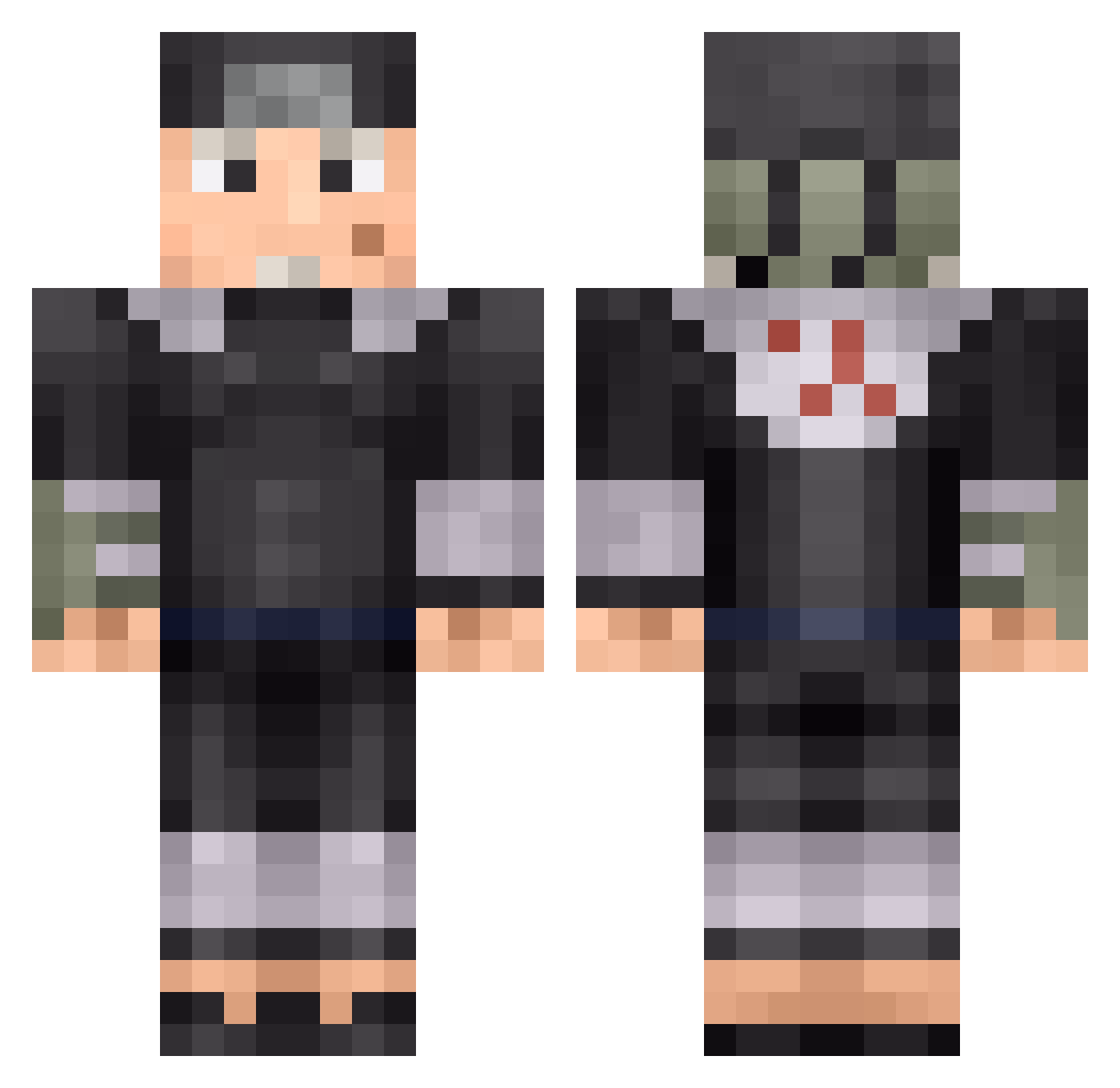 DolinhoDoGrau Minecraft skin, front and back view