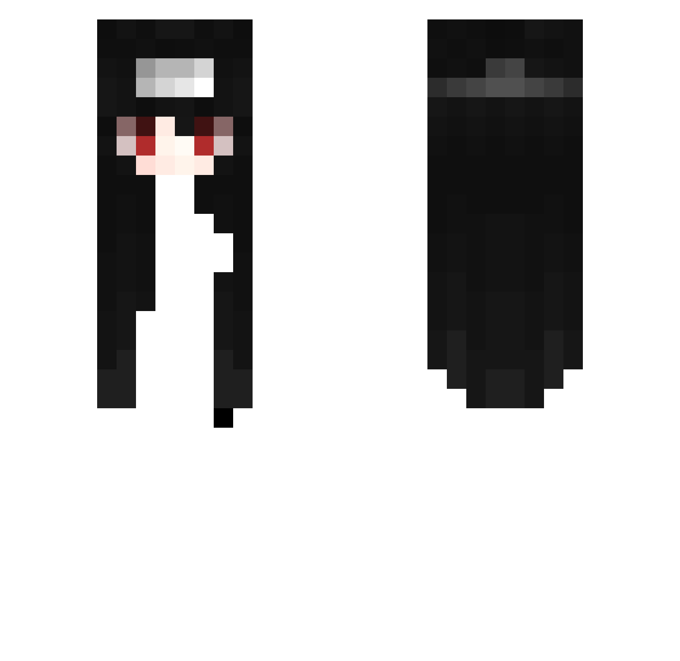 moabb Minecraft skin, front and back view