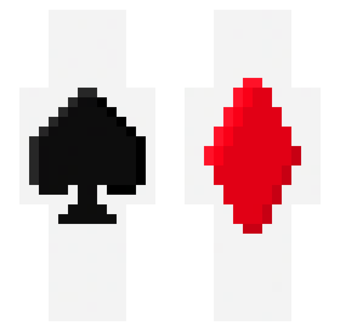 Odin2x Minecraft skin, front and back view