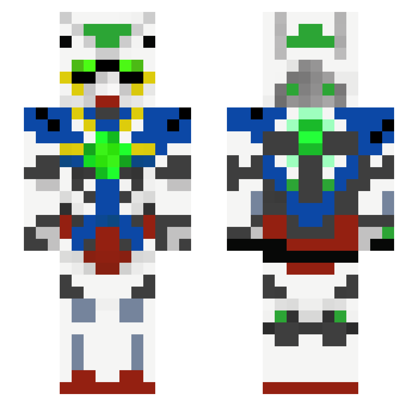 Jiyiun Minecraft skin, front and back view